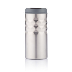 Metalowy kubek termiczny 300ml w srebrnym kolorze