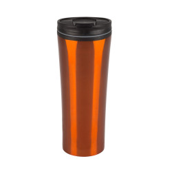 Pomarańczowy kubek termiczny z metalu 450ml