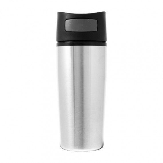 Kubek termiczny 300ml w srebrnym kolorze, idealny do graweru
