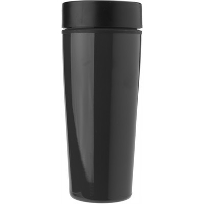 Czarny kubek termiczny 450ml idealny do nadruku białym kolorem
