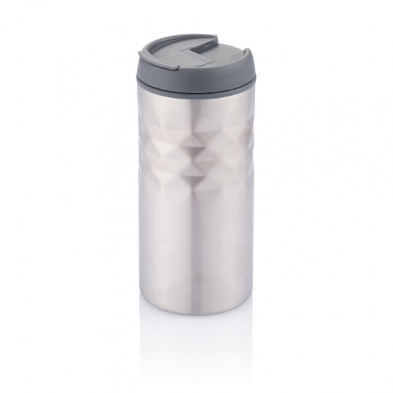 Metalowy kubek termiczny 300ml w srebrnym kolorze