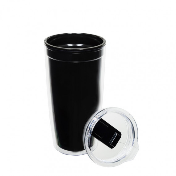 Czarny kubek podróżny 600ml